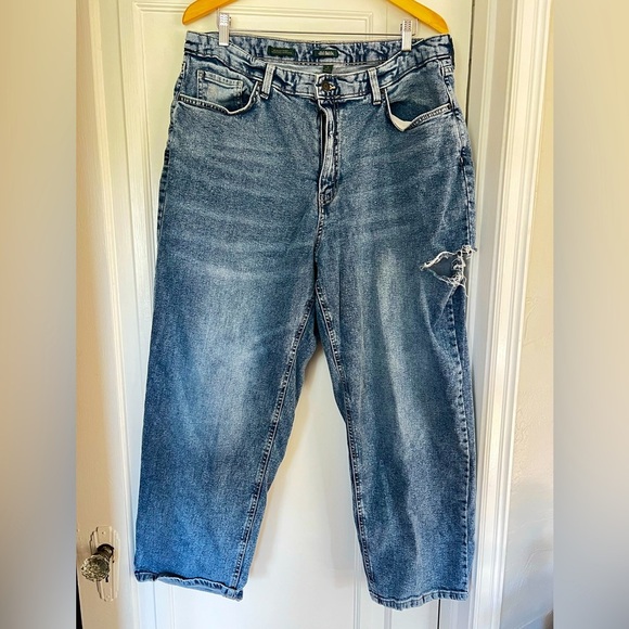 Wild Fable 90s Relaxed Straight Jeans Size 17 Distressed High Waist Vintage y2k - Picture 1 of 8